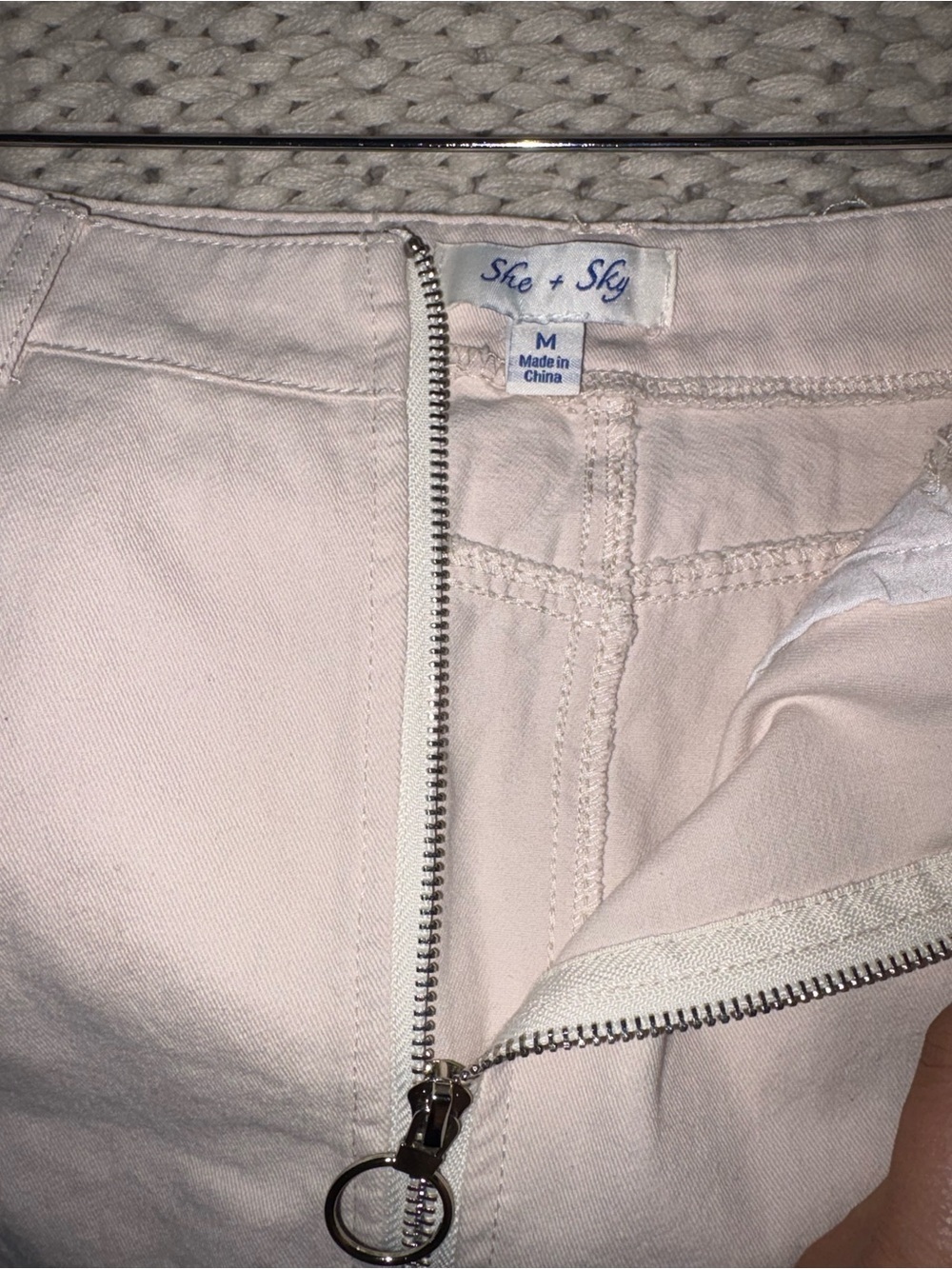 She + Sky - Front-Zip Mini Skirt - Picture 2 of 3